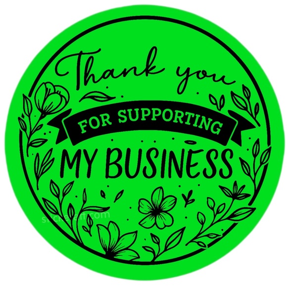 Thank You for Supporting My Business Sticker 2” | Floral Label for Packaging - Picture 12 of 14